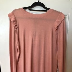 Ruffle shoulder sweater